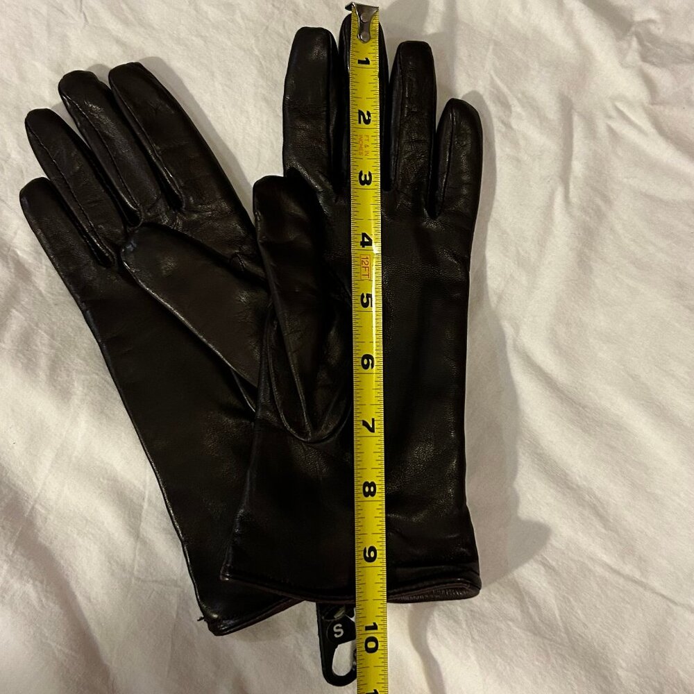 Genuine Leather Pure Cashmere Lined Ladies Gloves Small